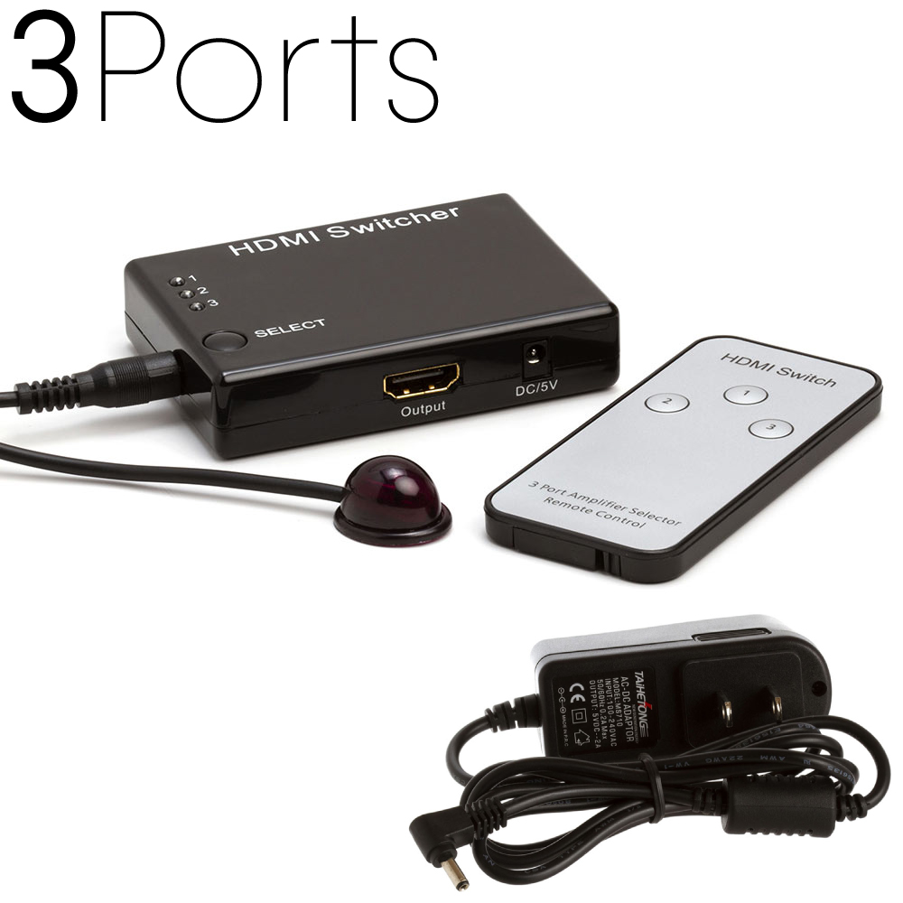 2x1 3x1 5x1 HDMI Switch Splitter IR Remote Selector Hub HDTV 1080p 3D ARC Laptop - Picture 6 of 6