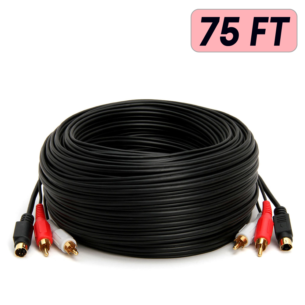 Cable SVHS de 4 pines de video S + 2 cables RCA combo de audio RCA HDTV videocámara DVD VCR DVR - Imagen 4 de 4