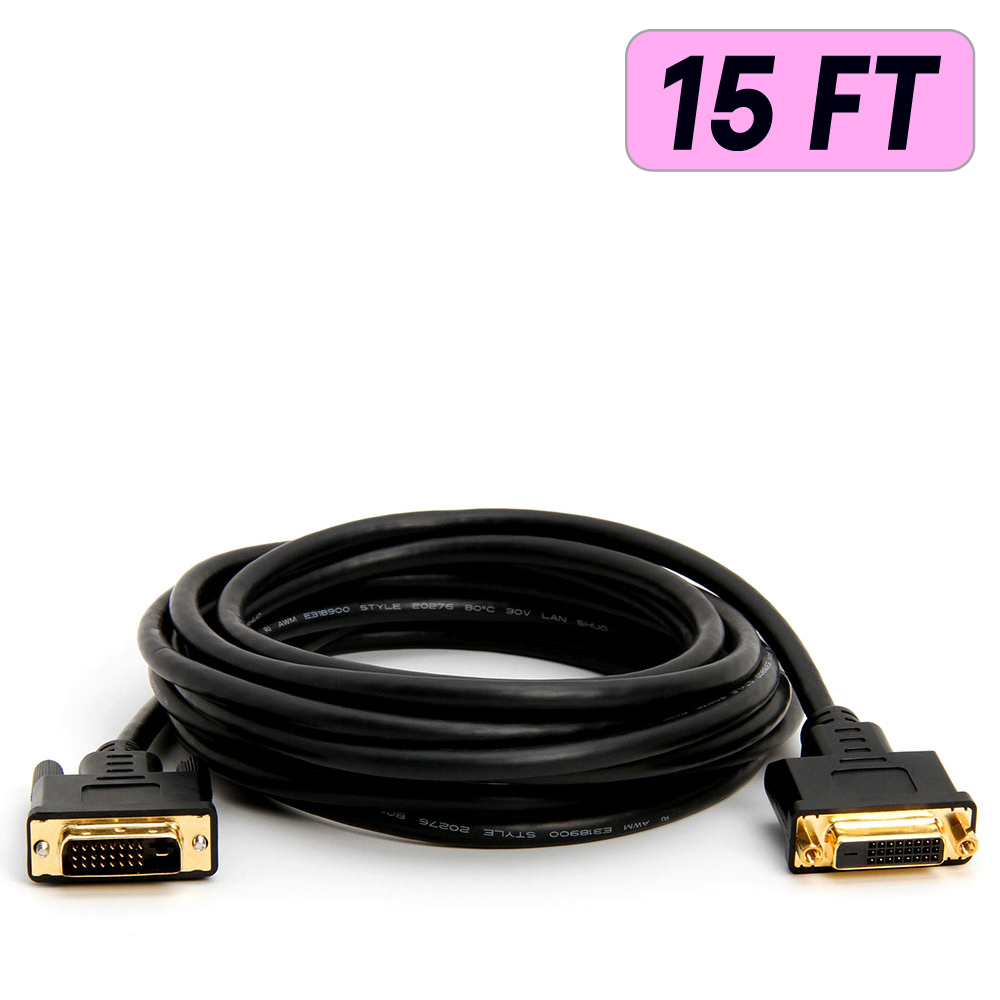 Cable de Extensión DVI de Doble Enlace Cable DVI-D Extensor HDTV Monitor Cable M/F - Imagen 5 de 6