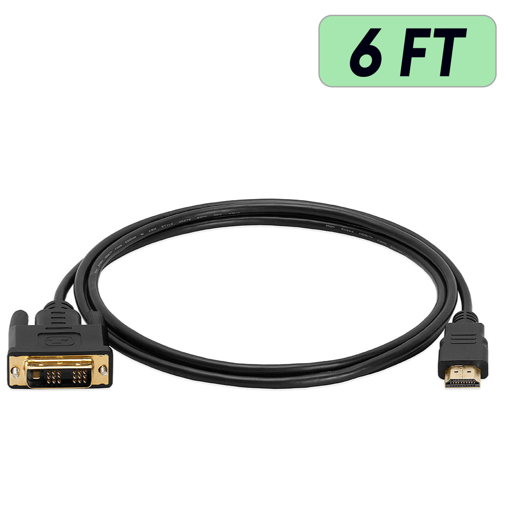DVI to HDMI Cord DVI Adapter HDMI Cable 1080P M to M Projector HDTV PC PS4 XBOX