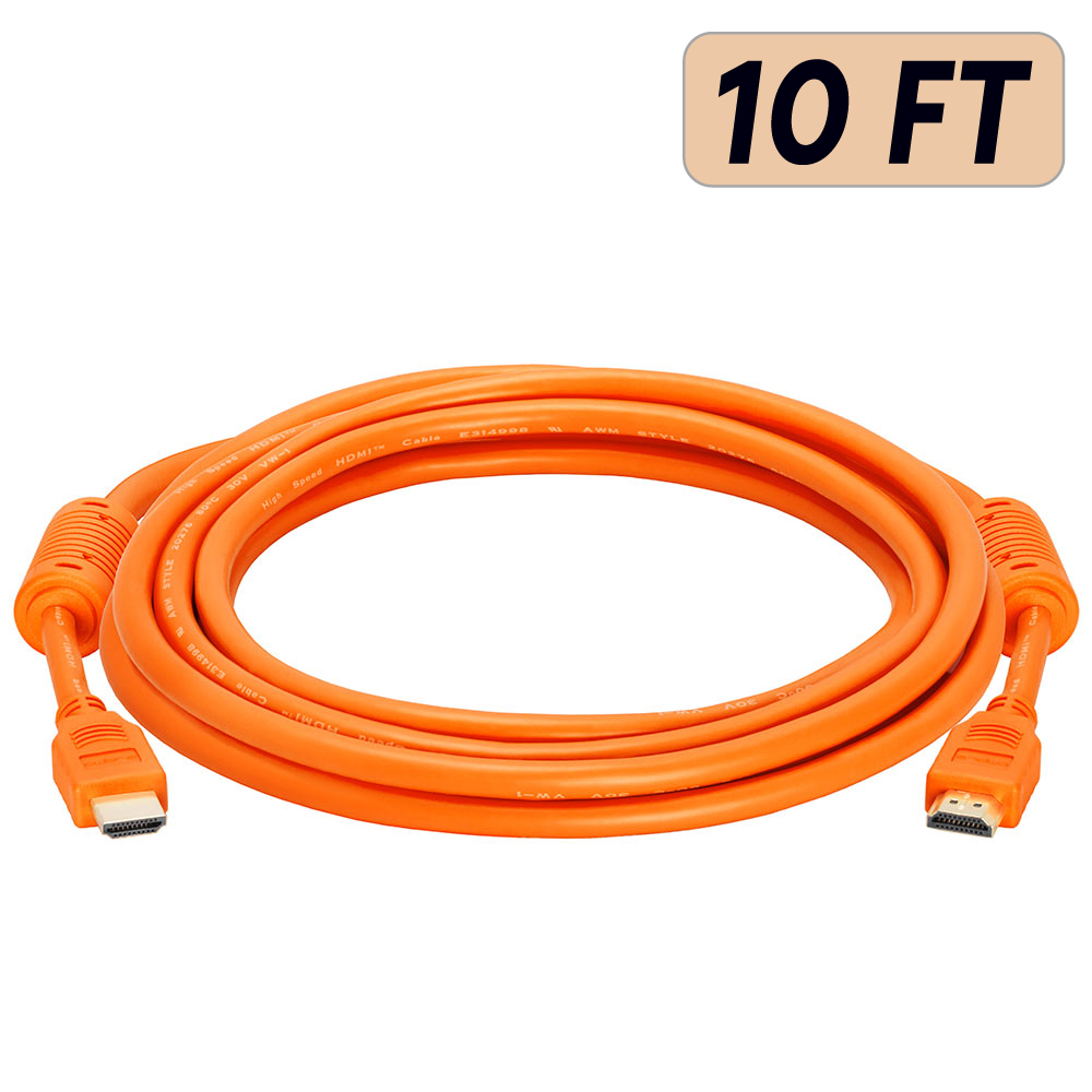 Orange HDMI Cord 4K HDMI Cable ARC HDR 3D Ethernet for HD TV PC XBOX PS5 Laptop
