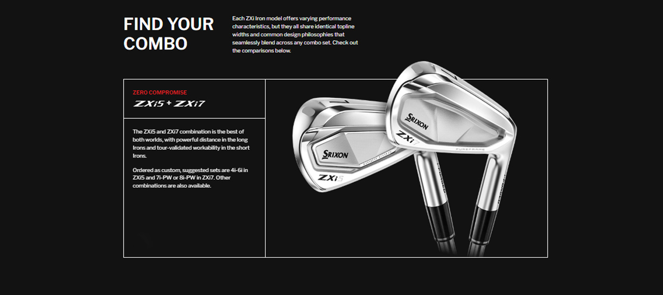 Srixon Iron Combo Set Builder ZXi4 ZXi5 ZXi7 Fujikura Custom