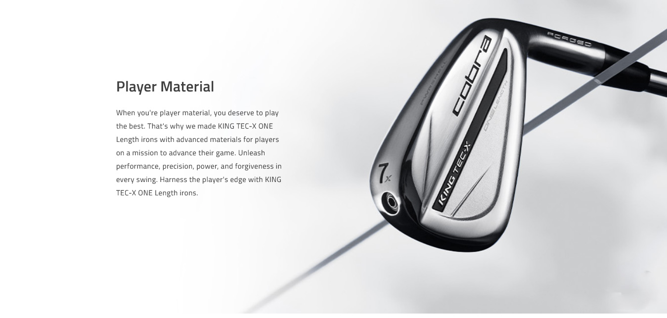 Cobra King Tec X 2025 Single ONE Length Iron KBS Tour Steel Custom