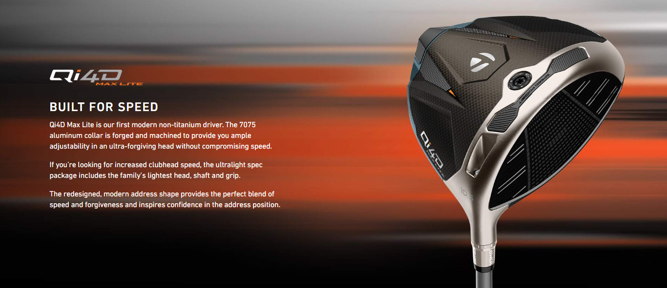 Taylormade Qi4D Max Lite Driver Fujikura Custom Graphite Shafts
