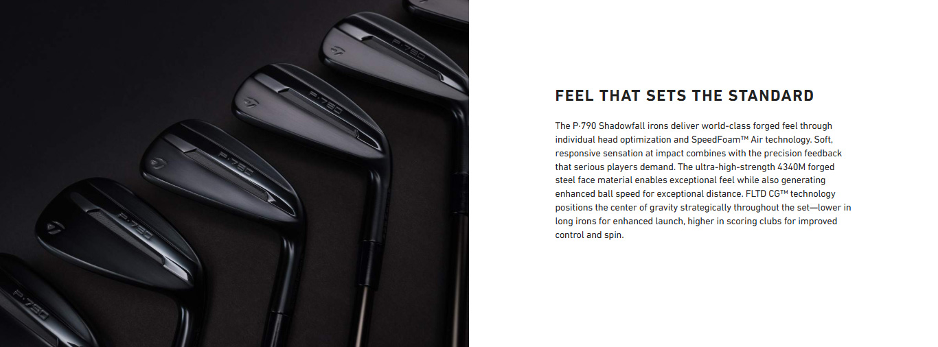 Taylormade P∙790 Shadowfall Iron Set Aerotech Custom Graphite