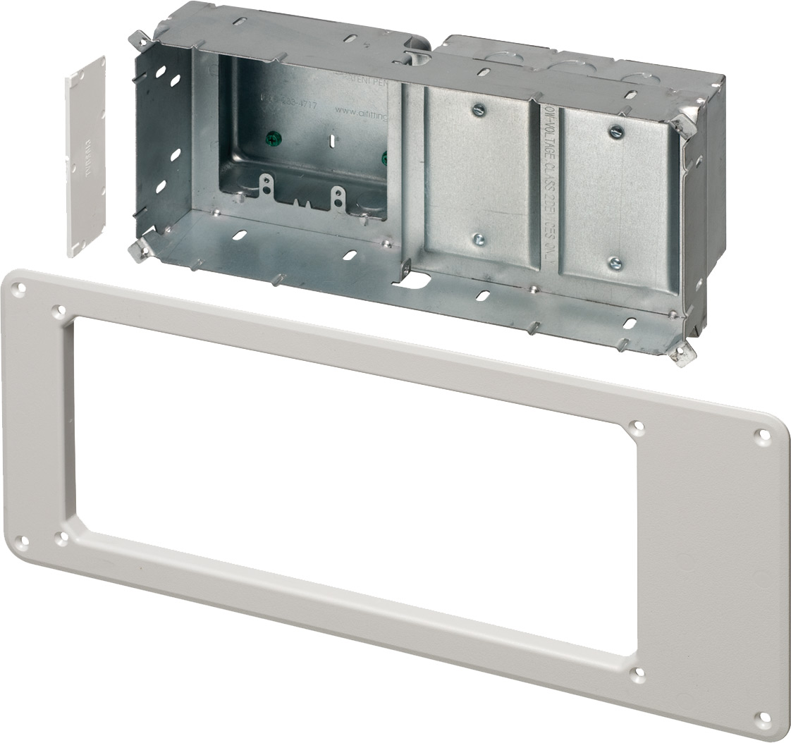 Arlington Tvbs613 Recessed Steel Tv Box 4 Gang Wall Plate Kit Ebay