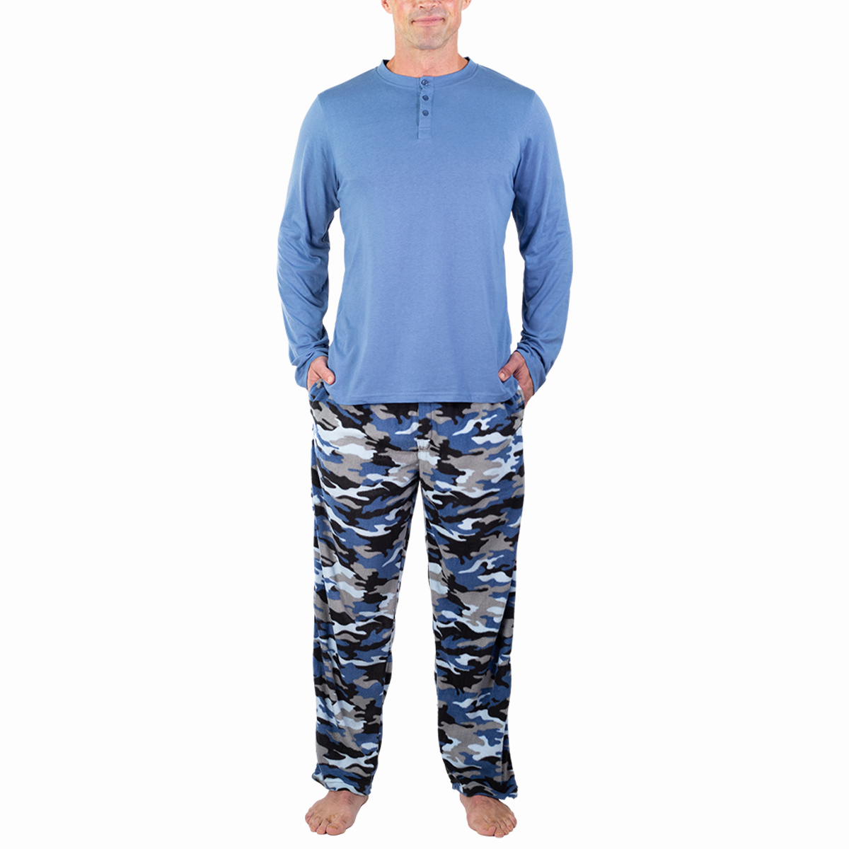 2pc DG Hill Men's Sleepwear Pajamas Set 