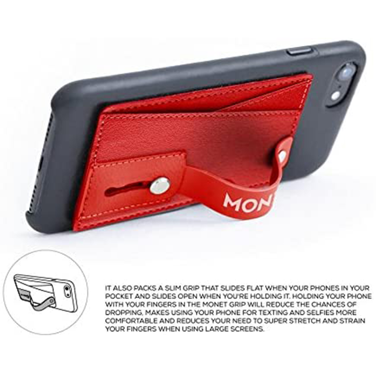 Monet RFID Blocking Phone Grip Wallet Card Holder Kickstand For Men And Women - Picture 12 of 16