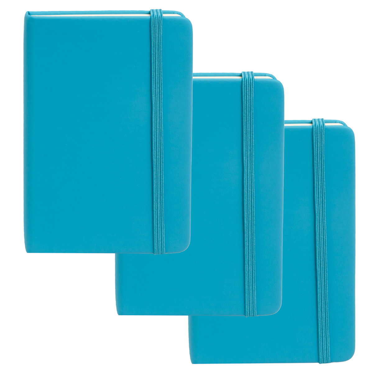 3pk Simply Genius Leatherette A6 Journal 3.7”x5.7” Writing Notebook
