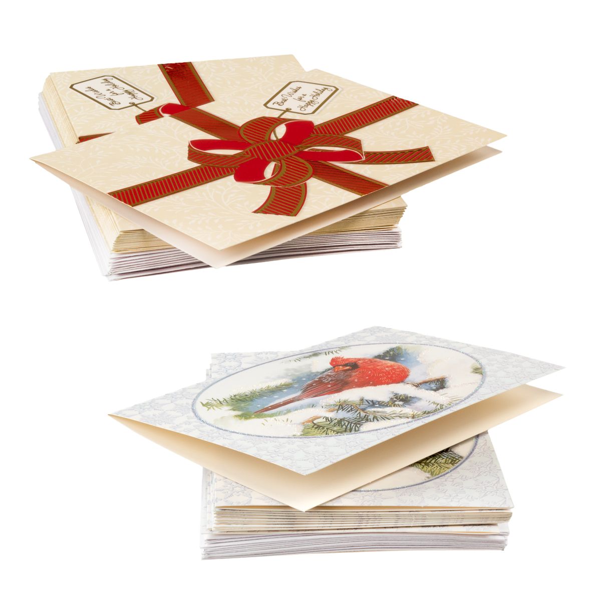72ct Holiday Cards & Envelopes Christmas Greetings Bulk Boxed Sets