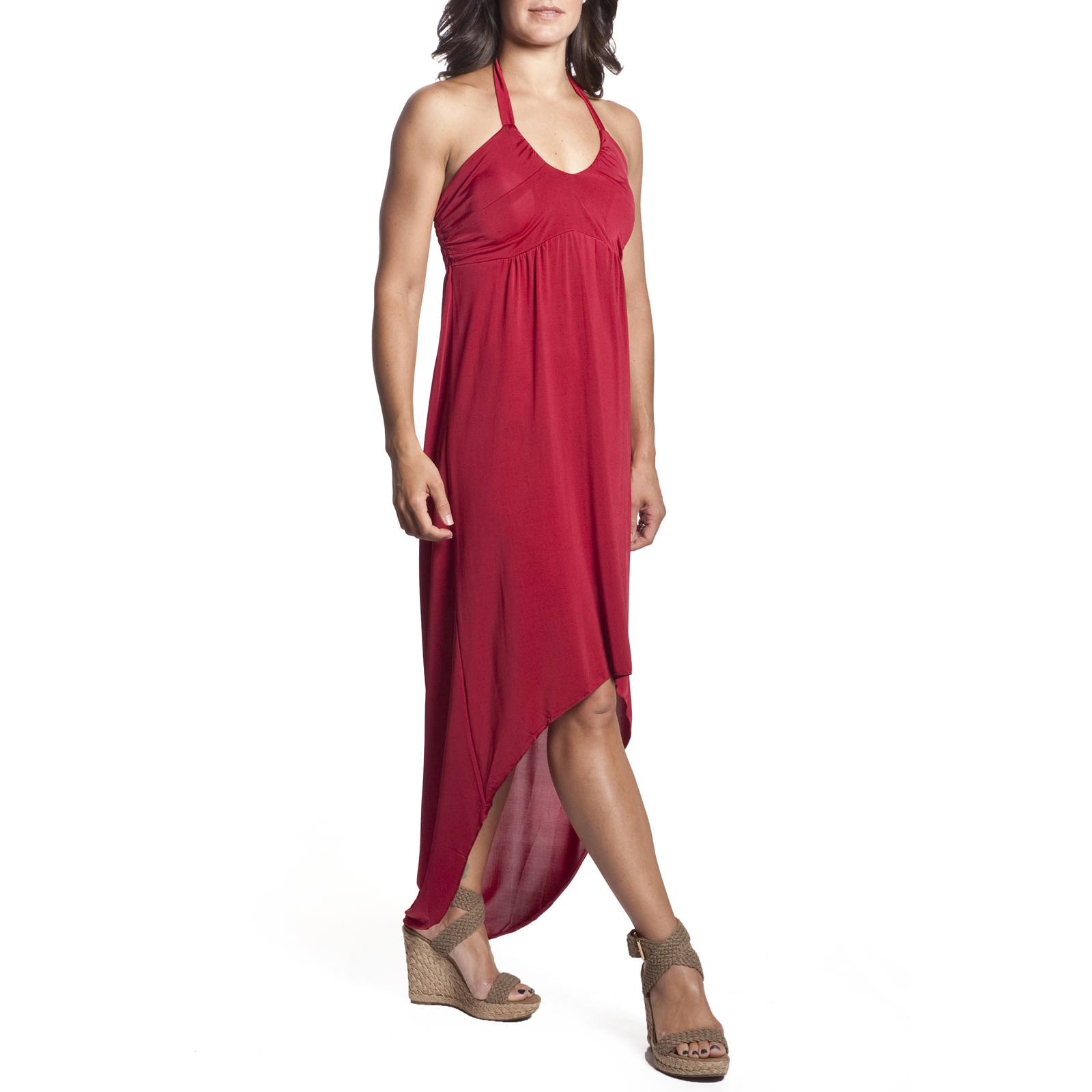 3pk Womenâs Tie-Neck Halter Dress High-Low Hi-Lo Maxi Sundress Beach Cover-Up | eBay
