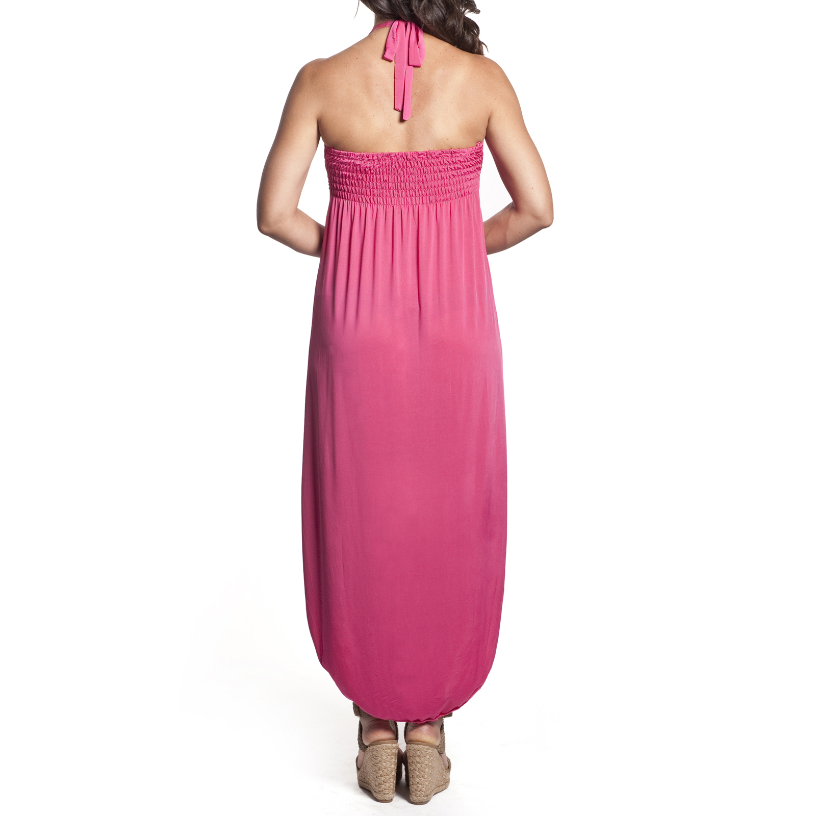 3pk Women’s Tie-Neck Halter Dress High-Low Hi-Lo Maxi Sundress Beach