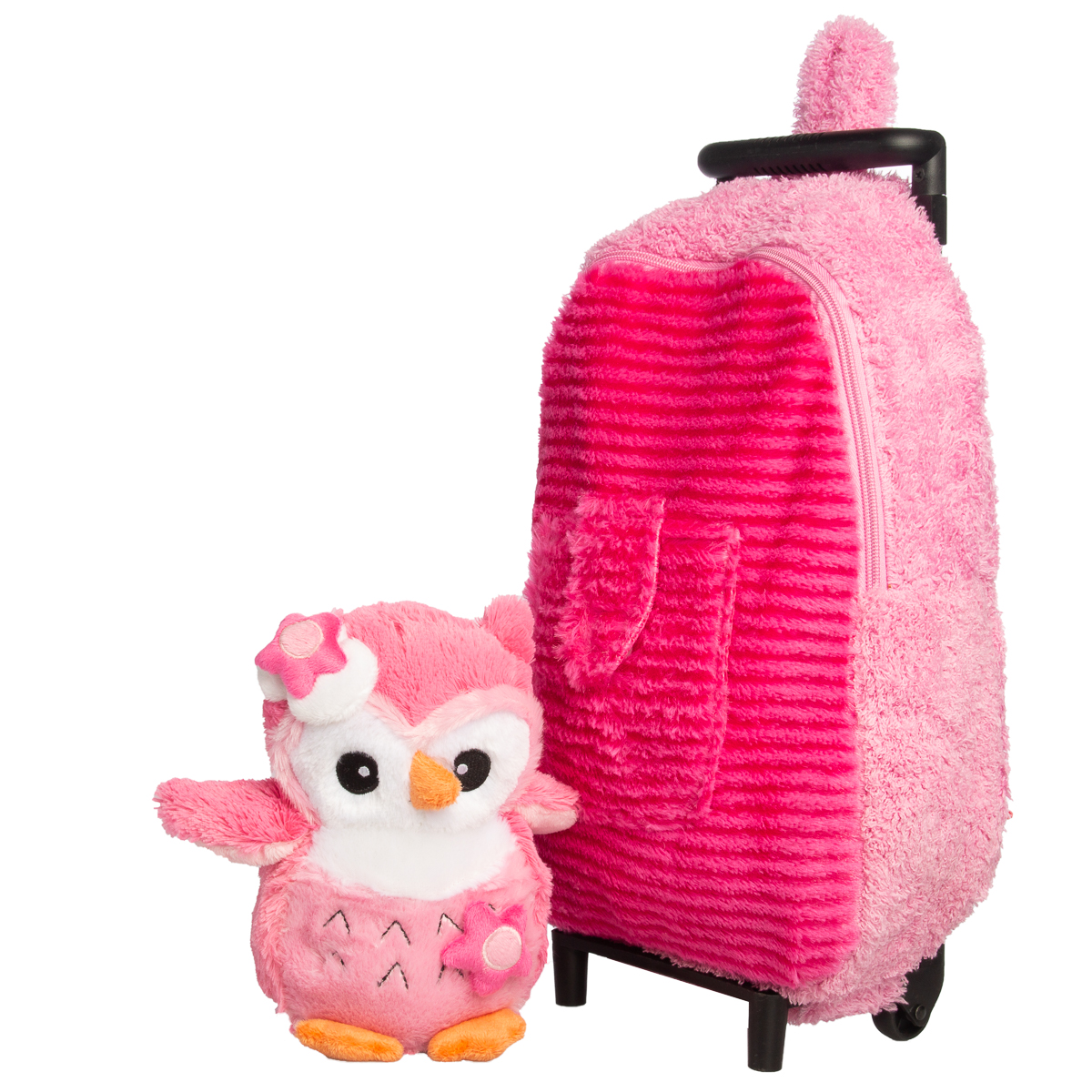 Kids Plush Rolling Suitcase/Backpack w/ Stuffed Animal Fire Chief Bear Plush eBay