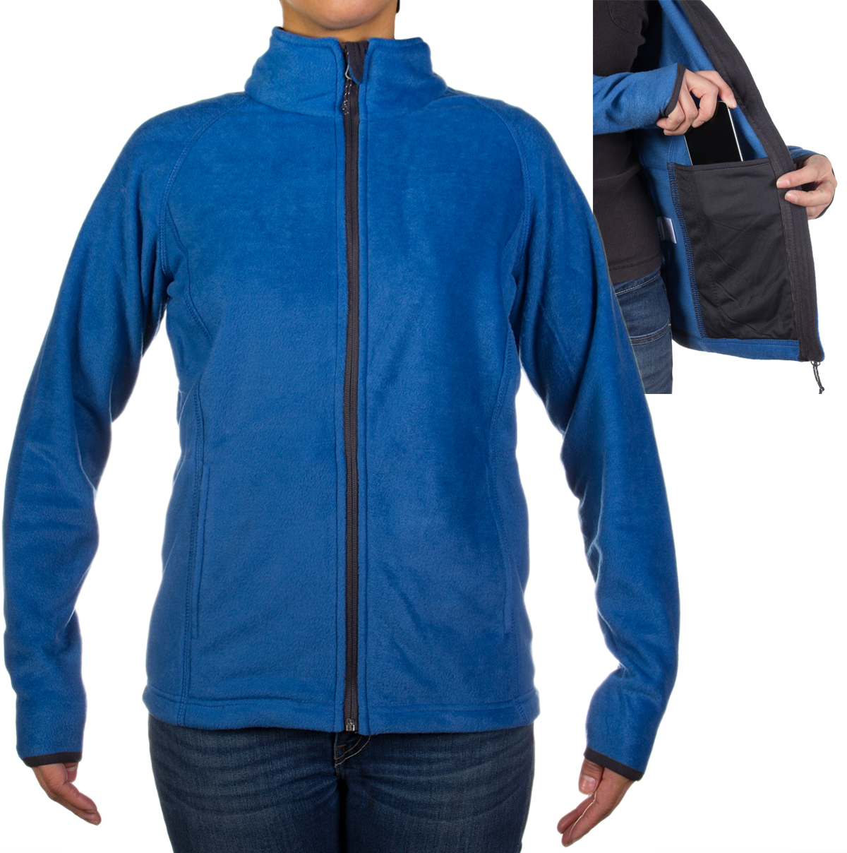 JGS Outfitters Women’s Polar Fleece Zipper Jacket Lightweight Warm