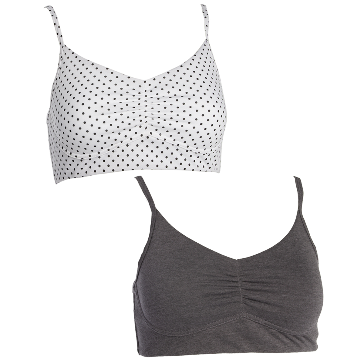 2pk Fruit of the Loom Soft Cotton Blend Wirefree Bralette Style Bras