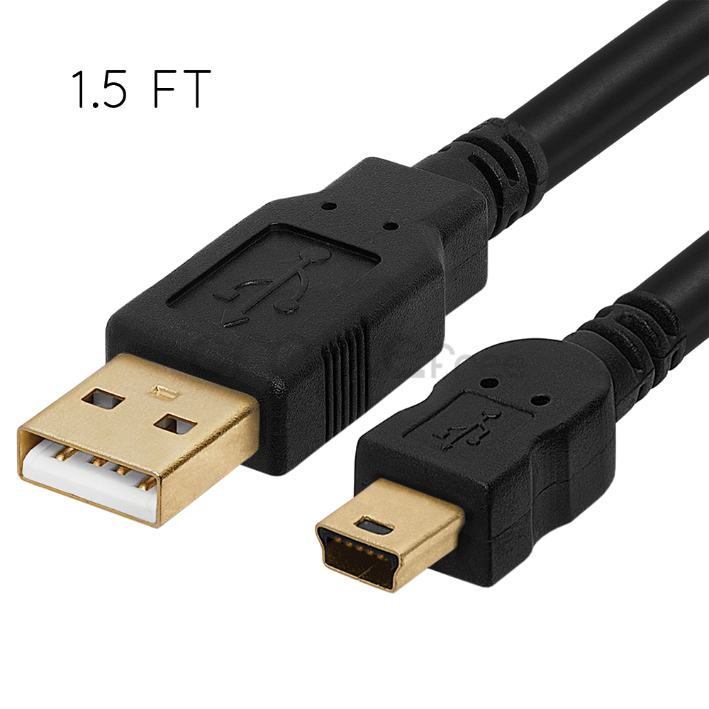 3 Pack USB 2.0 Type A Male to 5 Pin Mini-B Male PS3 Printer Camera Cable,3 ft