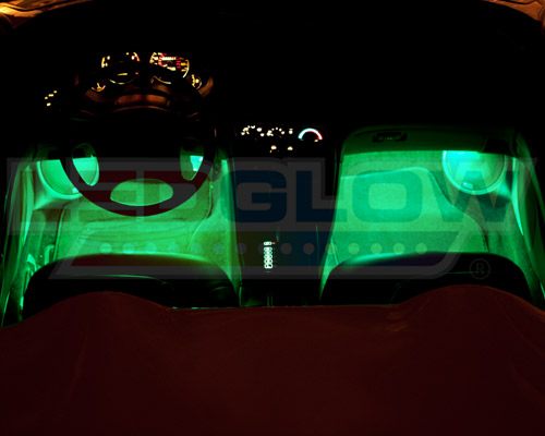 Details About Ledglow 2 Tubes Green Color Led Interior Neon Car Light Kit W 36 Leds Patterns