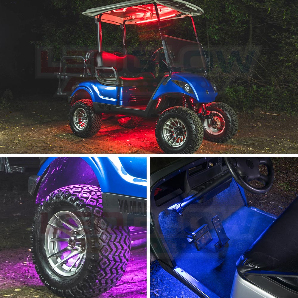LEDGlow Million Color LED Golf Cart Underglow Canopy Wheel Interior Lights Kit eBay