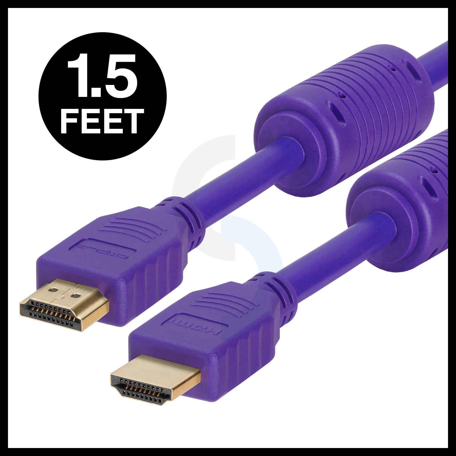 HDMI Cable 1.5FT High Speed 28AWG w/ Ferrite Cores for BLU RAY PS4 XBOX