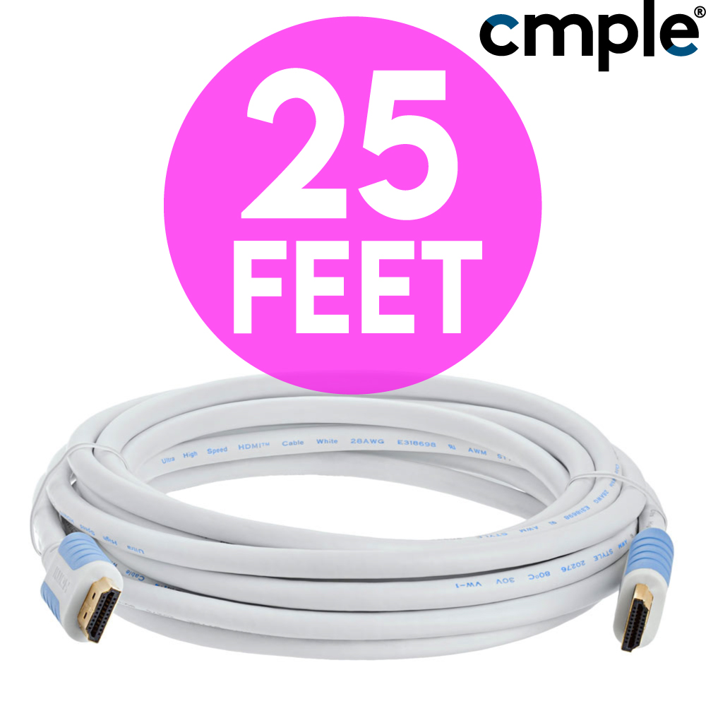 White Ultra High-Speed HDMI 2.0 Cable 4K HDTV Monitor Cord UHD XBOX SERIES X PS5