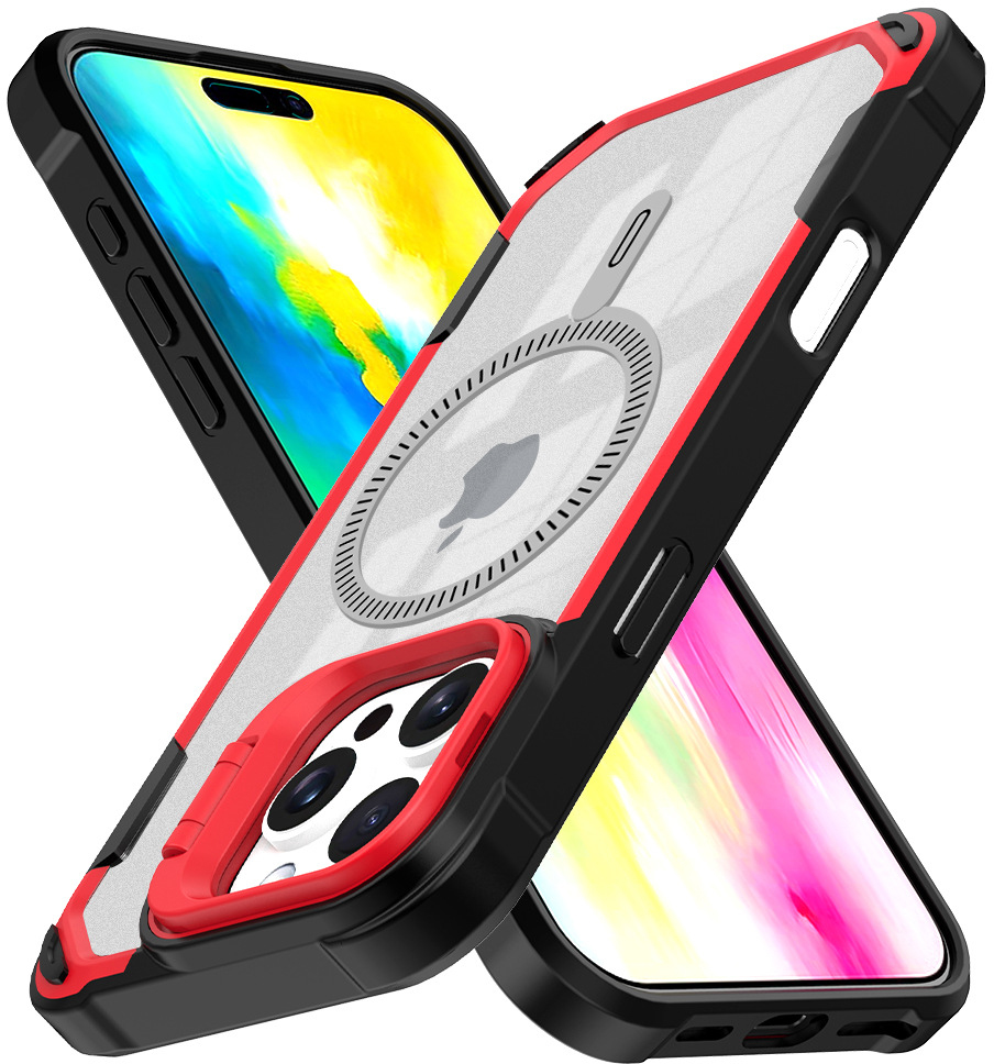 Camera Stand Case Rubber Trim for iPhone 16 Pro Max - Compatible with MagSafe