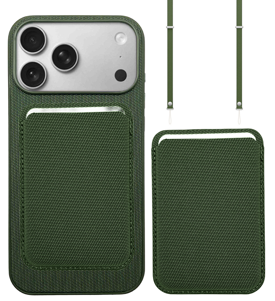 Woven Case + Wallet + Crossbody Strap Combination for iPhone 17 Pro