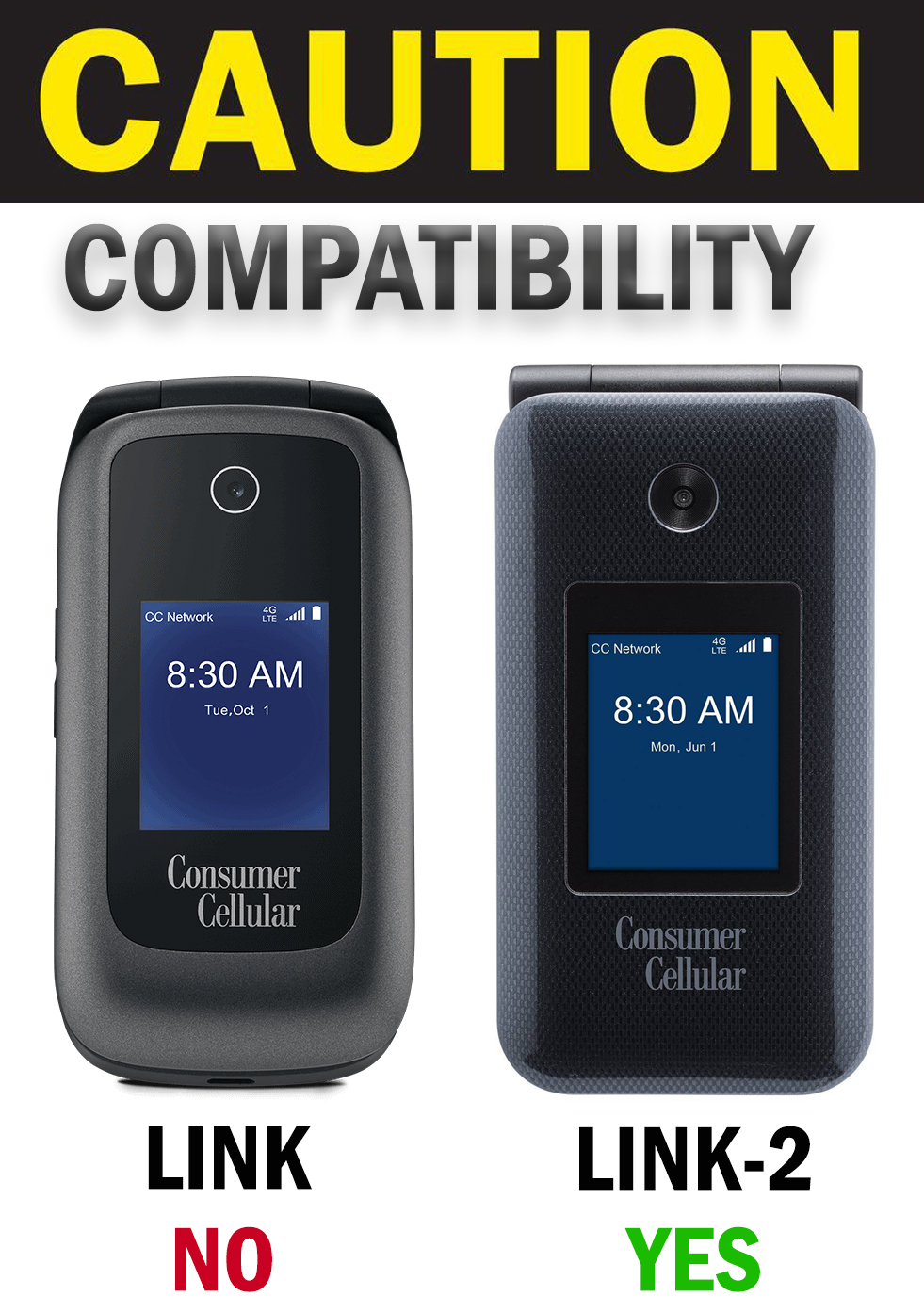 Textured Hard Shell Case Cover for Consumer Cellular Link II Flip Phone, Link 2 - 第 8/17 張圖片
