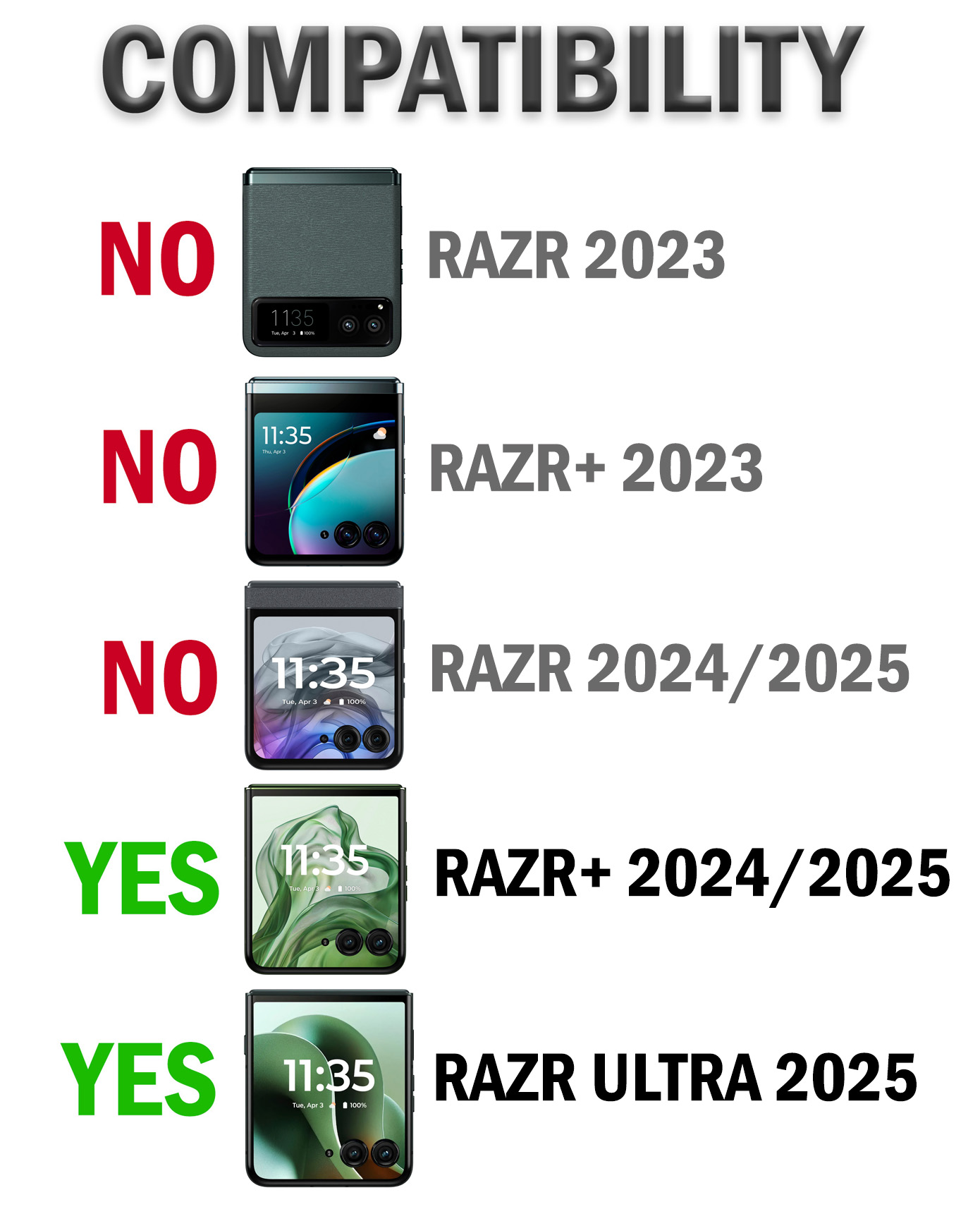 Screen Protect TPU Case for Motorola RAZR ULTRA 2025 - Compatible with MagSafe - 第 7/31 張圖片