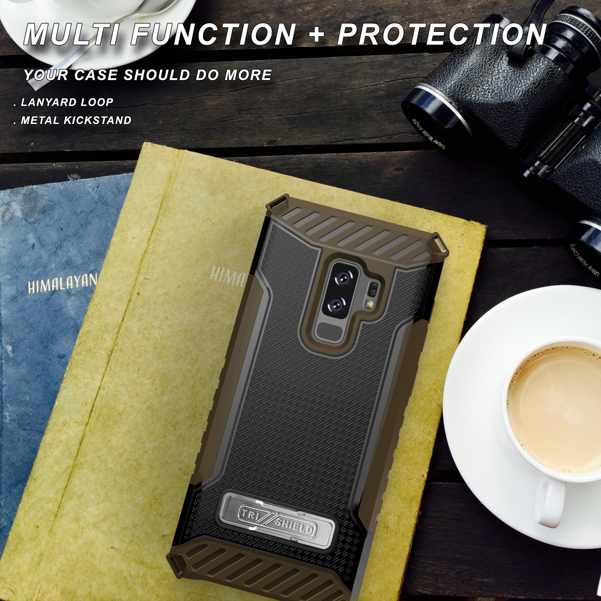 TRI-SHIELD RUGGED CASE COVER STAND LANYARD STRAP FOR SAMSUNG GALAXY S9 PLUS, S9+ - Picture 13 of 13