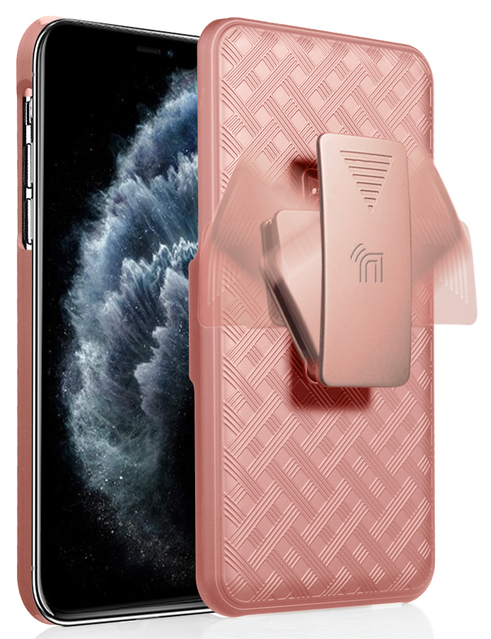Slim Kickstand Case Cover + Belt Clip Holster + Tempered Glass for iPhone 11