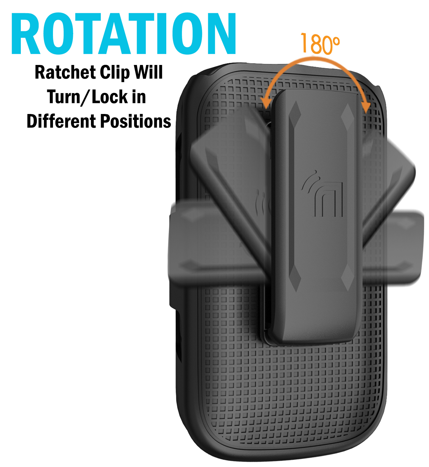 Grid Case Hard Shell Cover + Belt Clip Holster for ZTE Cymbal 2, Telstra Flip 3 - Picture 5 of 17