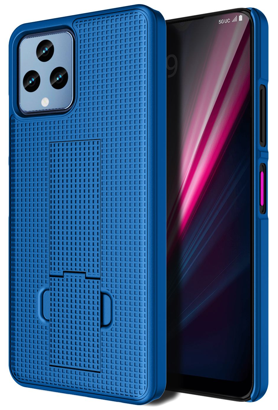 Slim Grid Texture Hard Case Kickstand for T-Mobile REVVL 6 5G / revvl 6X 5g