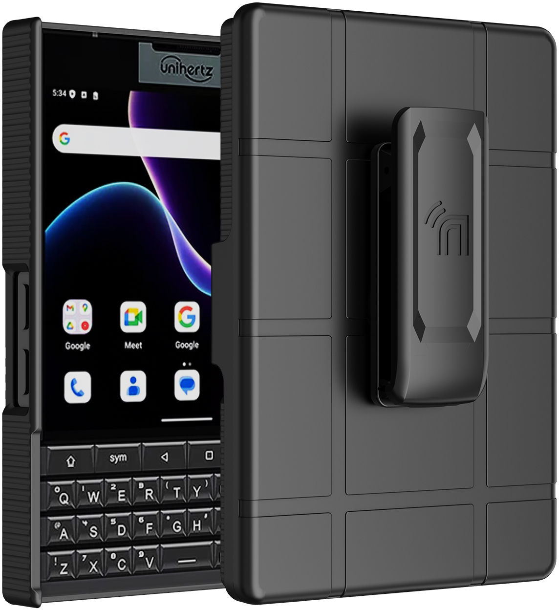 Hard Case and Belt Clip Holster Holder Combo for Unihertz Titan 2 Phone