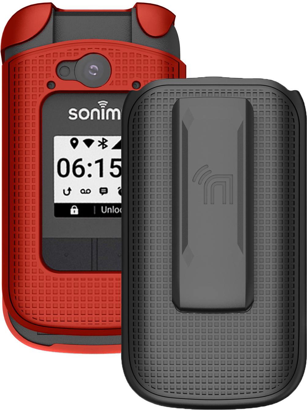 Hard Case and Belt Clip Holster Combo for Sonim XP3 Plus 4G (XP3900) XP3plus