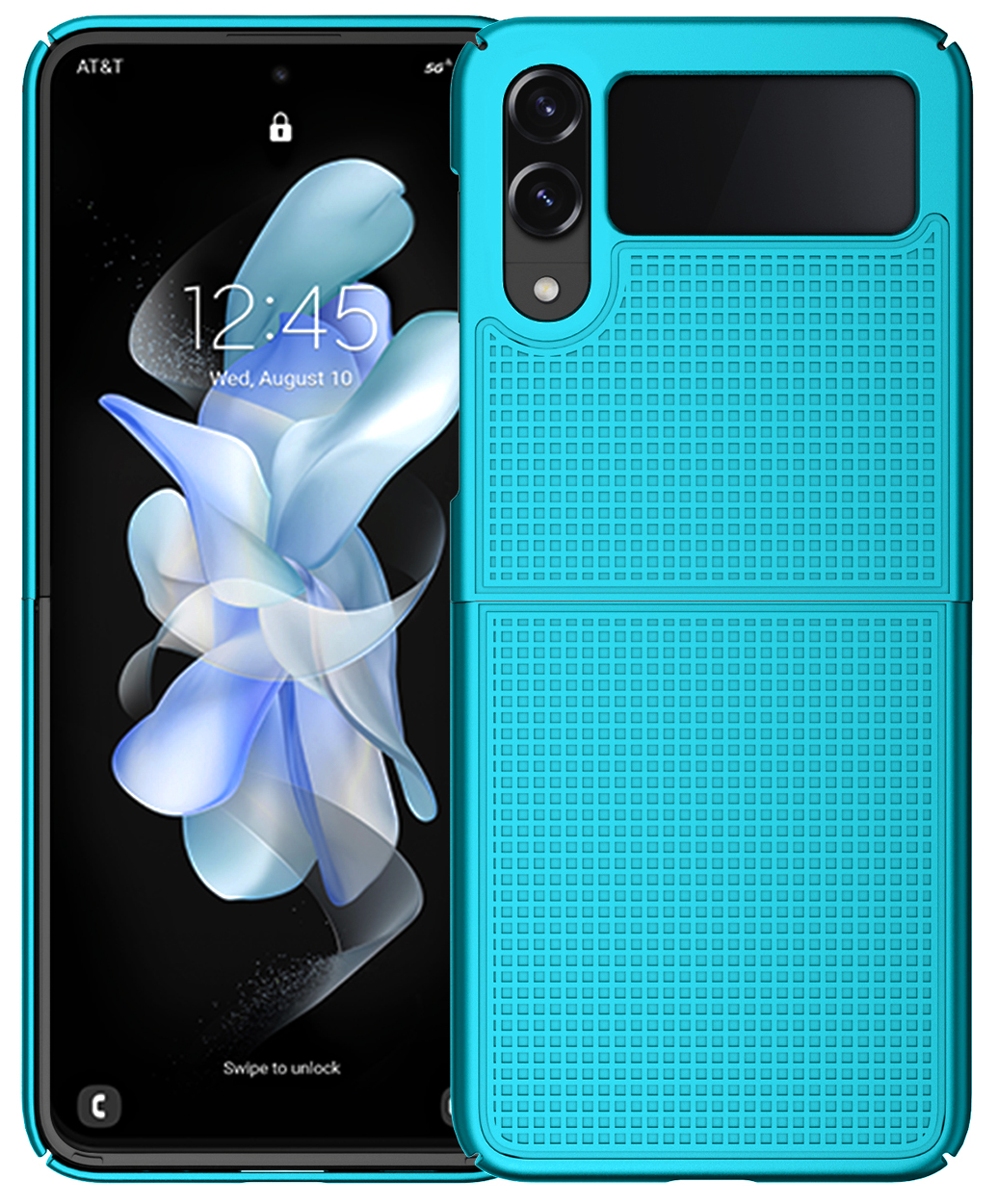 Grid Textured Hard Case Slim Phone Cover for Samsung Galaxy Z Flip 4 5G 2022