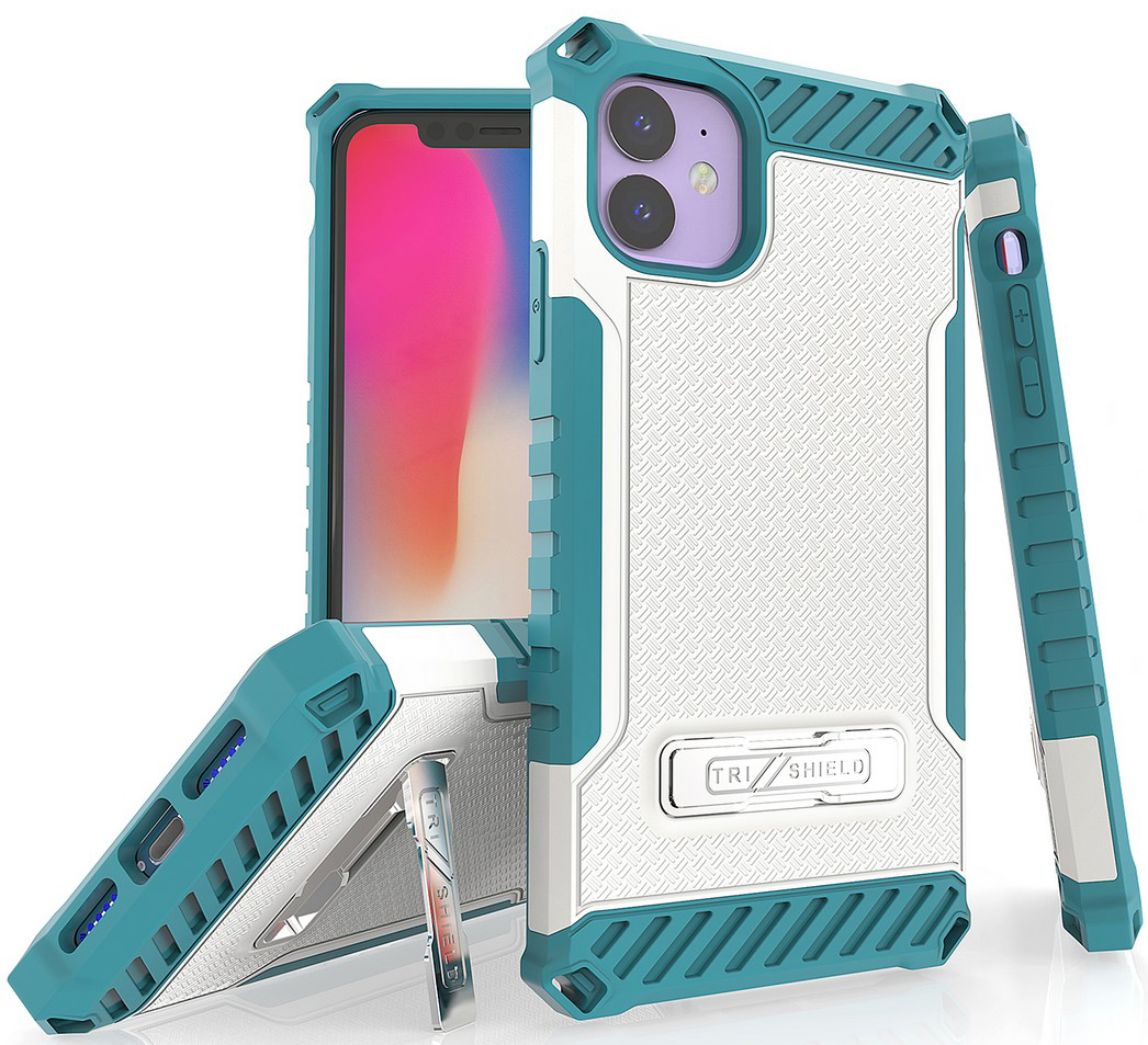 Rugged Tri-Shield Case Cover Kickstand Lanyard Strap for Apple iPhone 11 - 第 13/23 張圖片