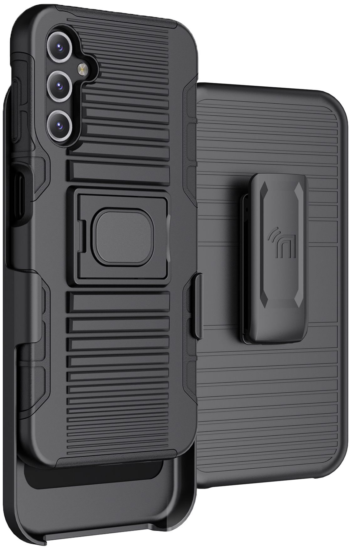Rugged Ring Grip Case Stand Belt Clip Holster for Samsung Galaxy A14 5G Phone