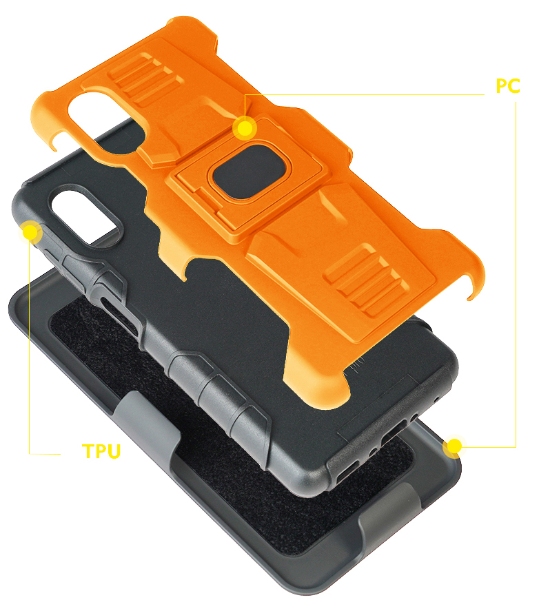 Rugged Case Stand and Belt Clip Holster for Samsung Galaxy XCover Pro (SM-G715) - Picture 25 of 27