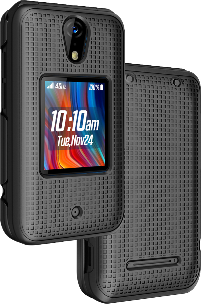Grid Texture Slim Hard Shell Case Cover for Schok Flip Phone (2022)