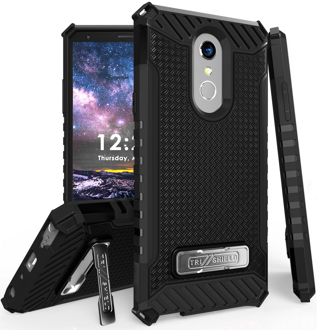 Tri-Shield Rugged Case Cover Kickstand Strap for LG Q Stylus, Stylo 4, Stylus 4 - Picture 7 of 13