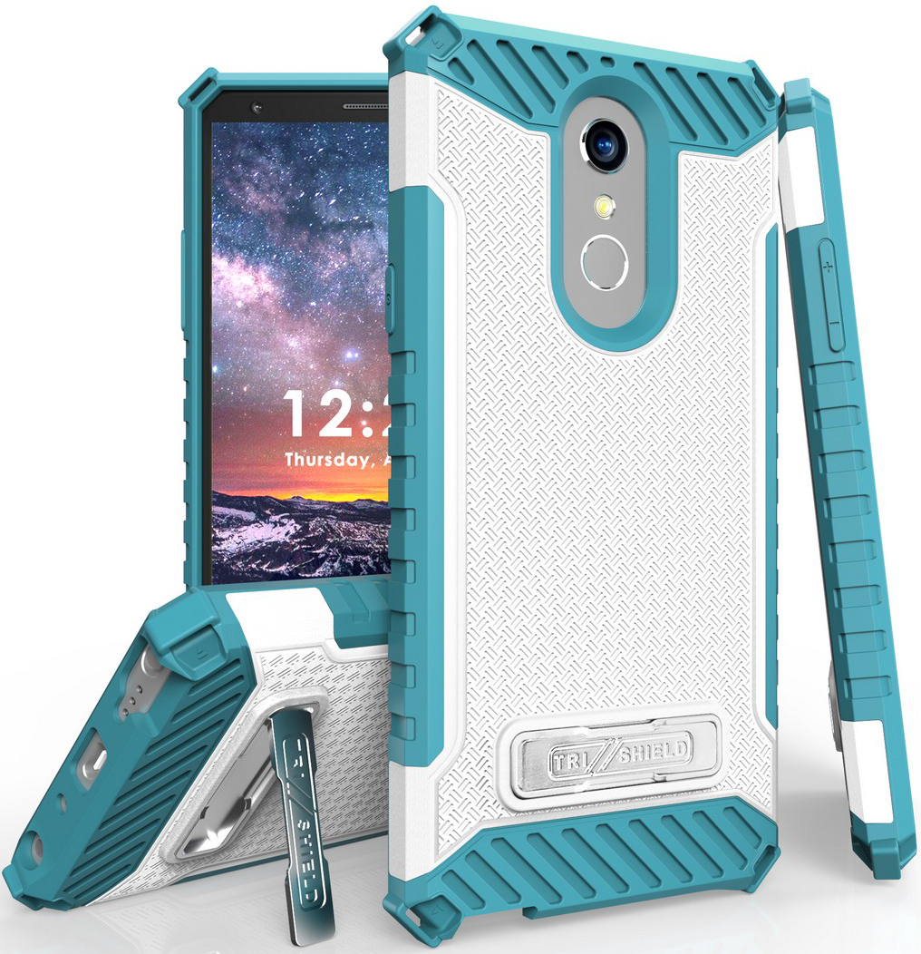 Tri-Shield Rugged Case Cover Kickstand Strap for LG Q Stylus, Stylo 4, Stylus 4 - Picture 8 of 13