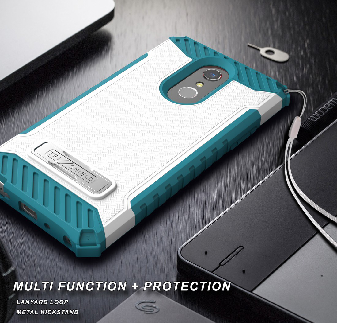 Tri-Shield Rugged Case Cover Kickstand Strap for LG Q Stylus, Stylo 4, Stylus 4 - Picture 11 of 13