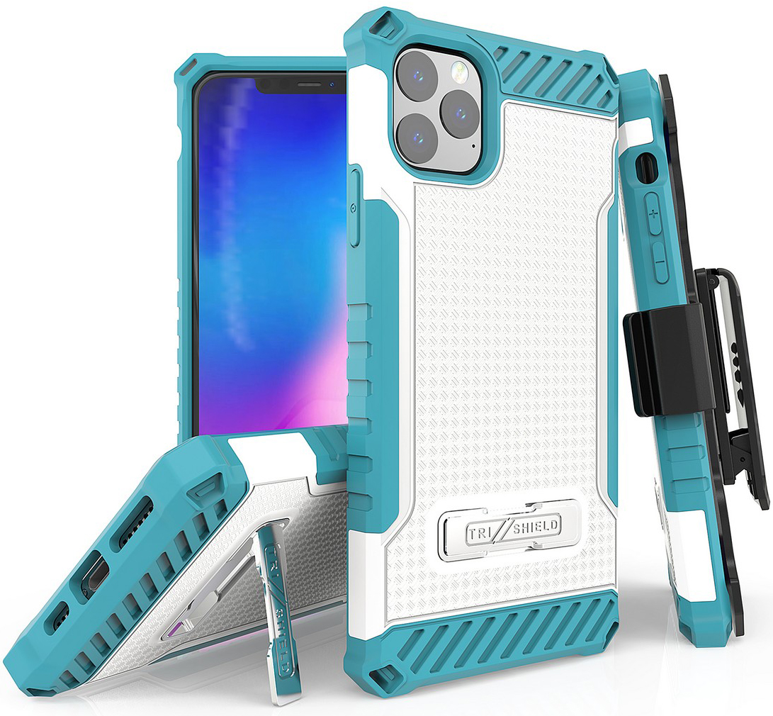 Tri-Shield Rugged Case Kickstand Cover Belt Clip Holster for Apple iPhone 11 Pro