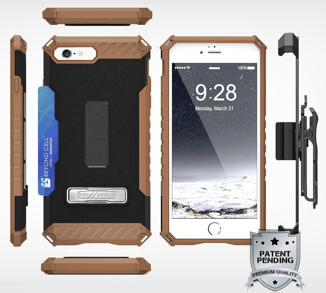 Tri-Shield Rugged Case Stand Card Slot Strap Belt Clip for iPhone SE 2022/2020 - Photo 14 sur 50