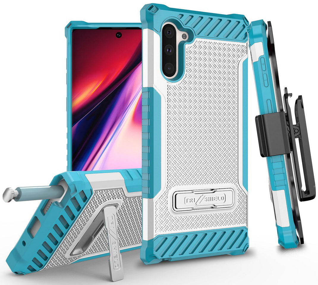 Tri-Shield Rugged Case Kickstand Cover + Belt Clip for Samsung Galaxy Note 10