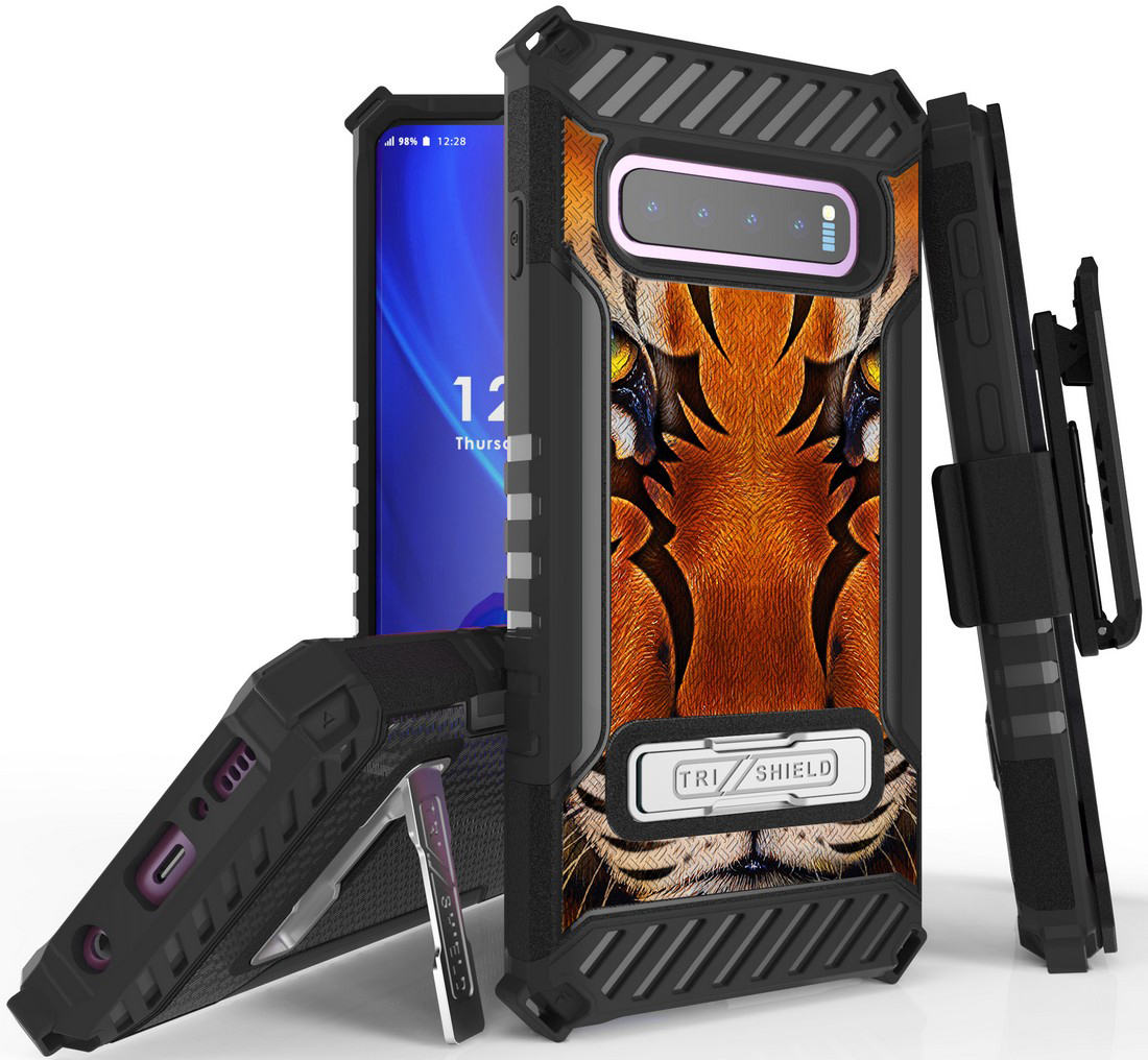 Rugged Case + Belt Clip Combo for Samsung Galaxy S10 - Fierce Creatures