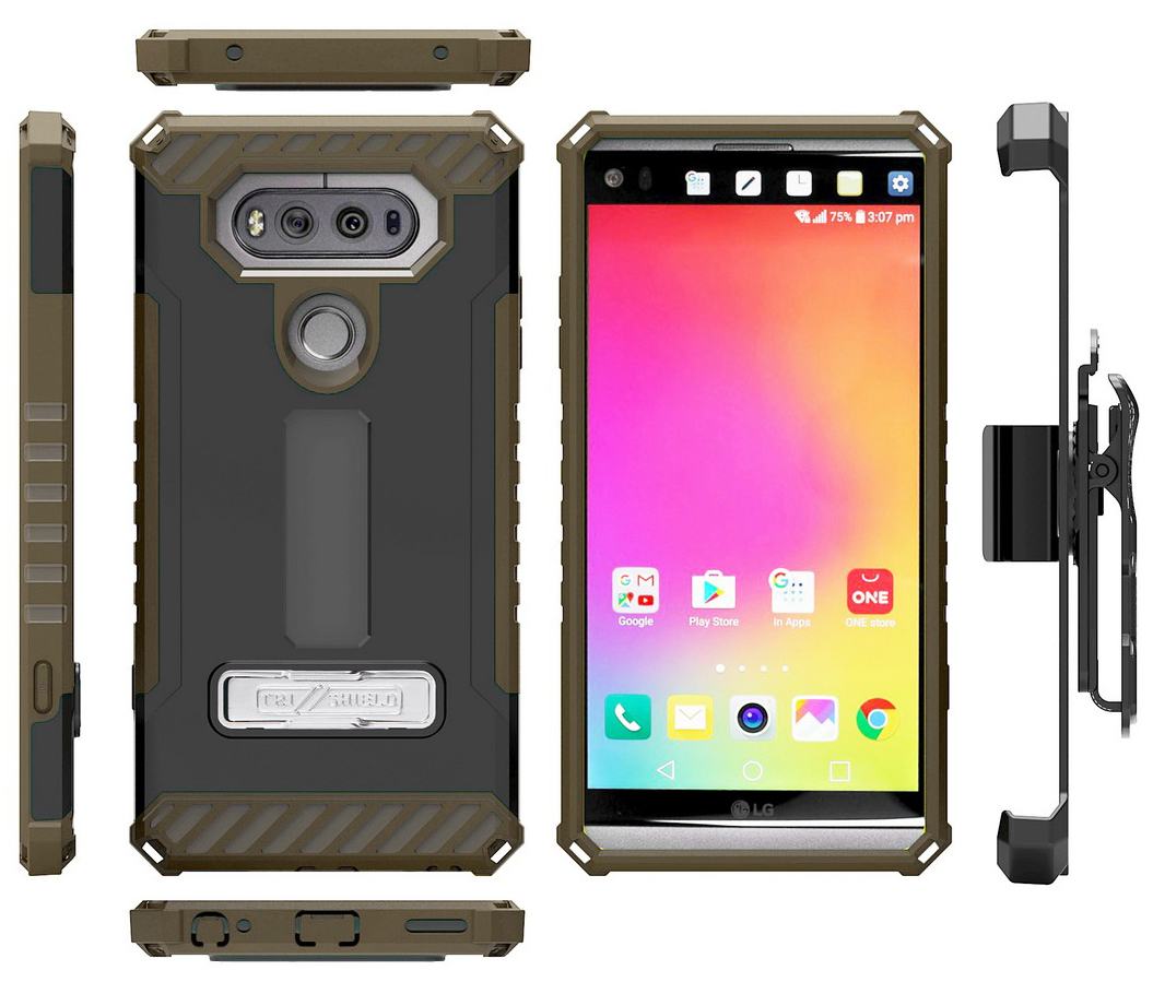 TRI-SHIELD CASE with MAGNETIC KICKSTAND + BELT CLIP HOLSTER + STRAP FOR LG V20 - Picture 10 of 44