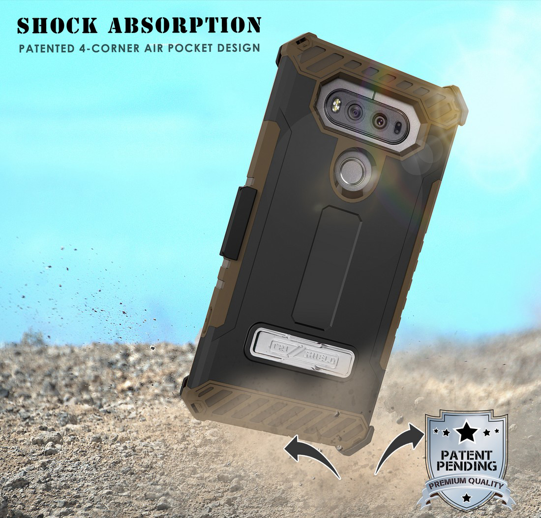 TRI-SHIELD CASE with MAGNETIC KICKSTAND + BELT CLIP HOLSTER + STRAP FOR LG V20 - Picture 13 of 44