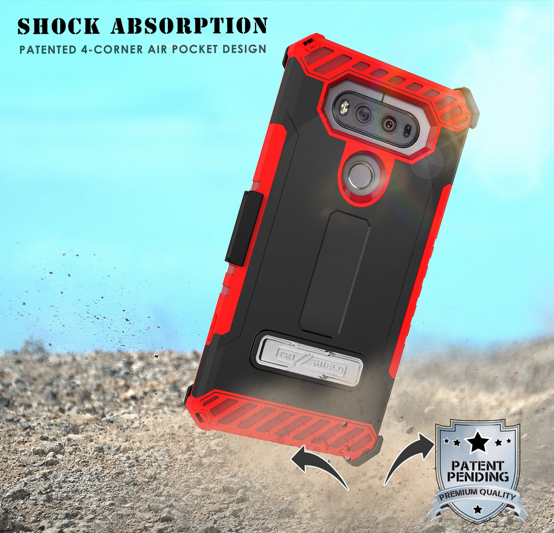 TRI-SHIELD CASE with MAGNETIC KICKSTAND + BELT CLIP HOLSTER + STRAP FOR LG V20 - Picture 37 of 44