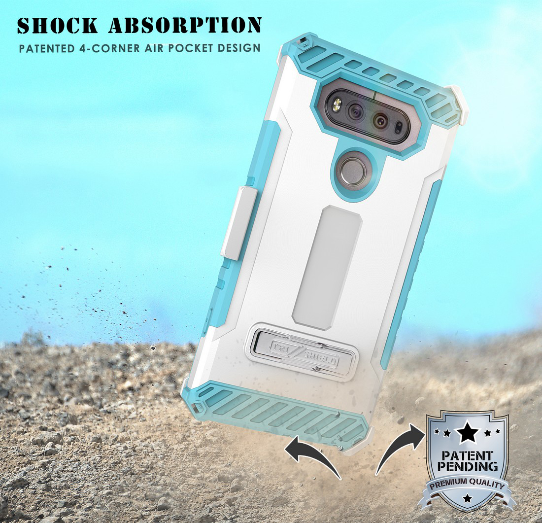 TRI-SHIELD CASE with MAGNETIC KICKSTAND + BELT CLIP HOLSTER + STRAP FOR LG V20 - Picture 43 of 44